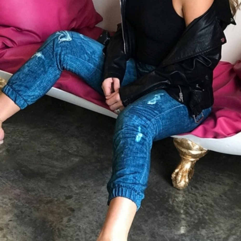 KITTENISH ACID JEAN JOGGERS
